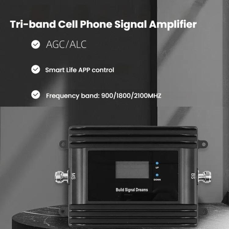Tri-Band 900/1800/2100MHz Mobile Signal Booster - B1/B3/B8/B20 4G LTE Amplifier, Tri-Band Tri-Band 900/1800/2100MHz Mobile Signal Booster - B1/B3/B8/B20 4G LTE Amplifier, Tri-Band